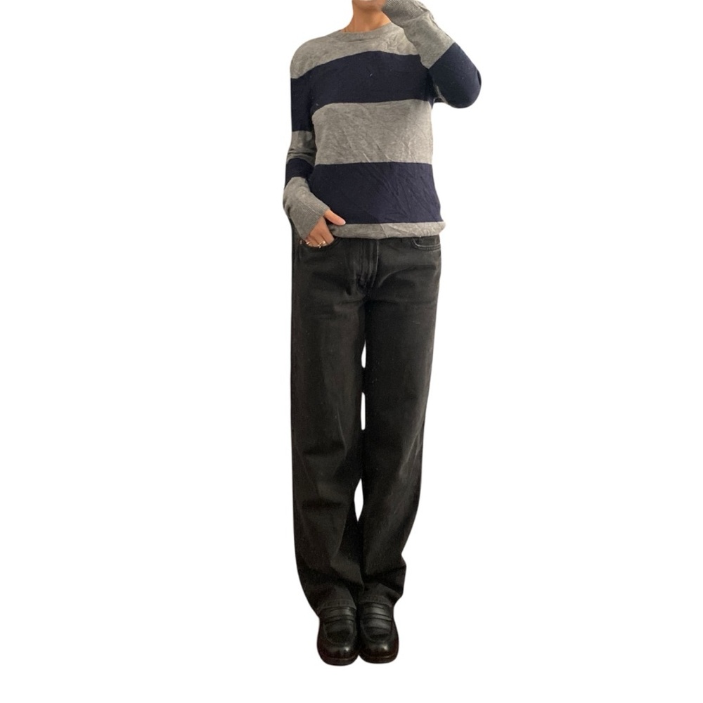 Aritzia t. babaton Cashmere and Wool Blue/Gray Striped Sweater Size S